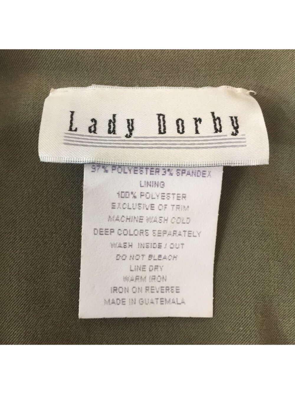 Vintage Lady Dorby Women 2 Pc Set Black Dress Green Jacket Stamped Leaf Size 16W - Picture 16 of 16